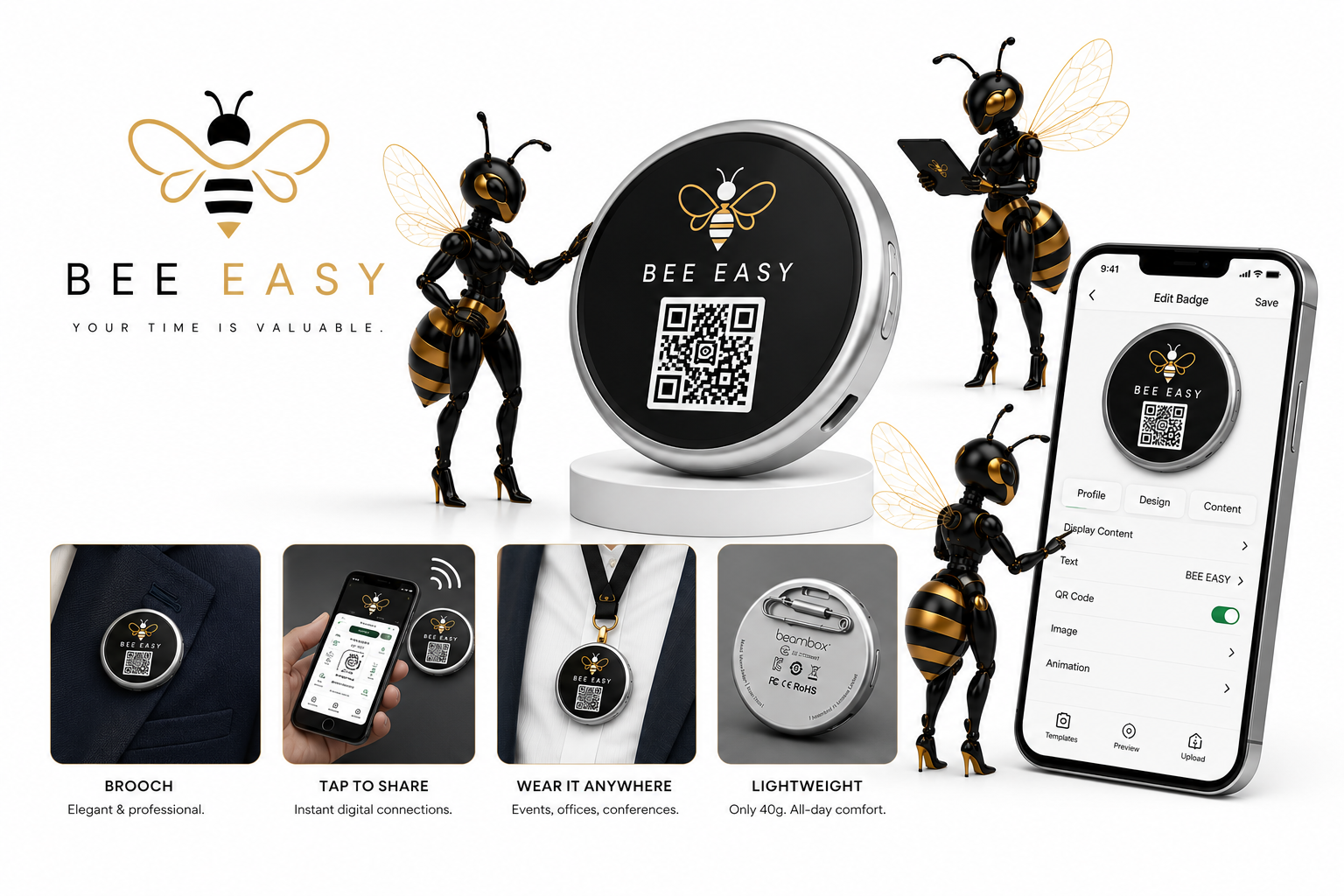 Smart LED Electronic Badge