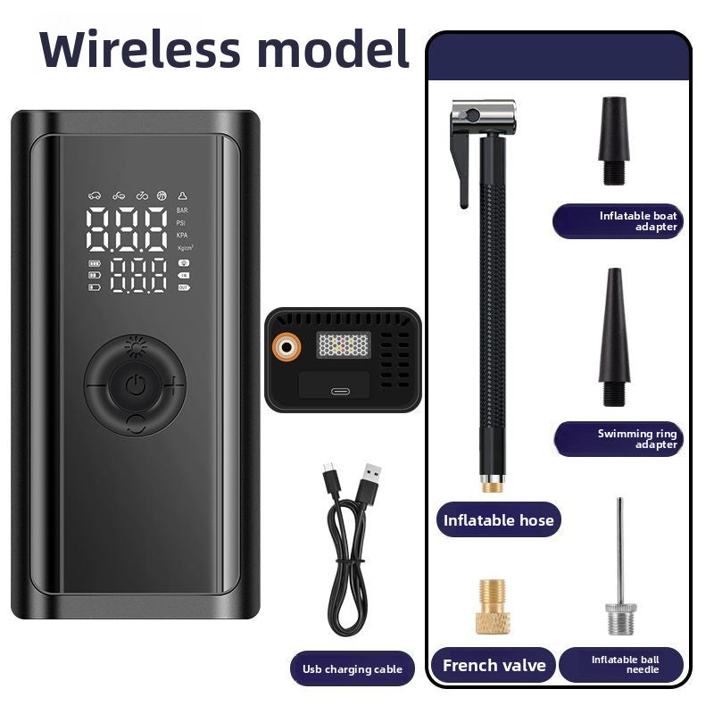 Portable Digital Car Tire Inflator with Wireless Charging
