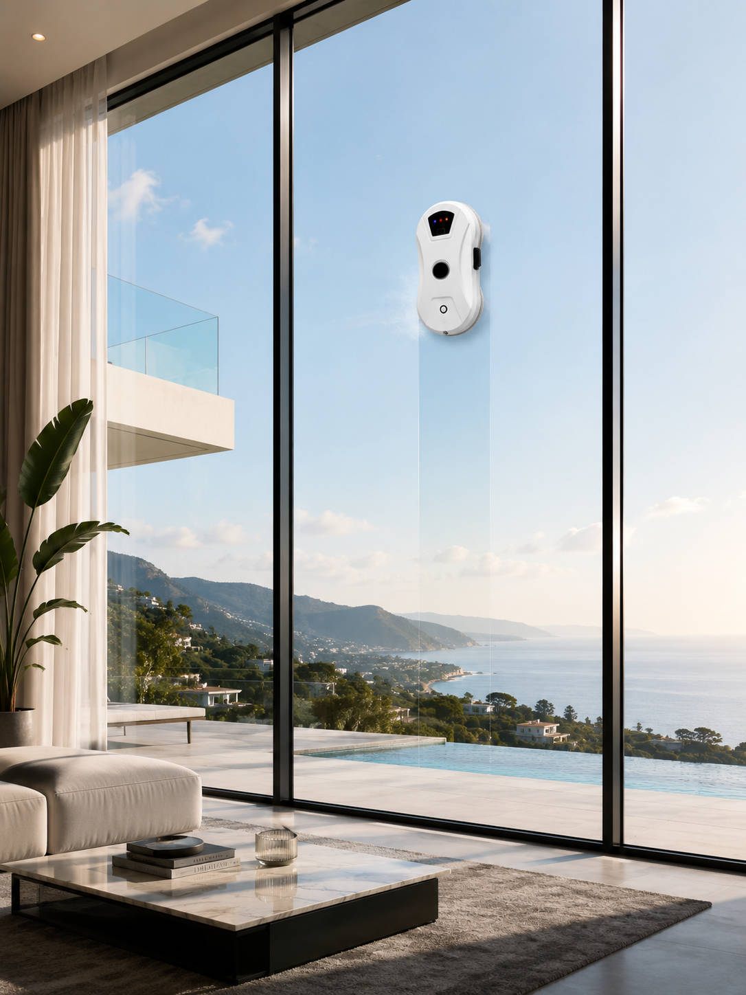Automatic Window Cleaning Robot with Spray