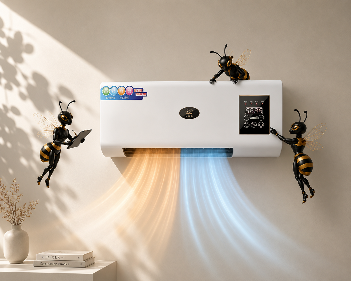 Dual Mode Wall Mounted Heater with Remote Control