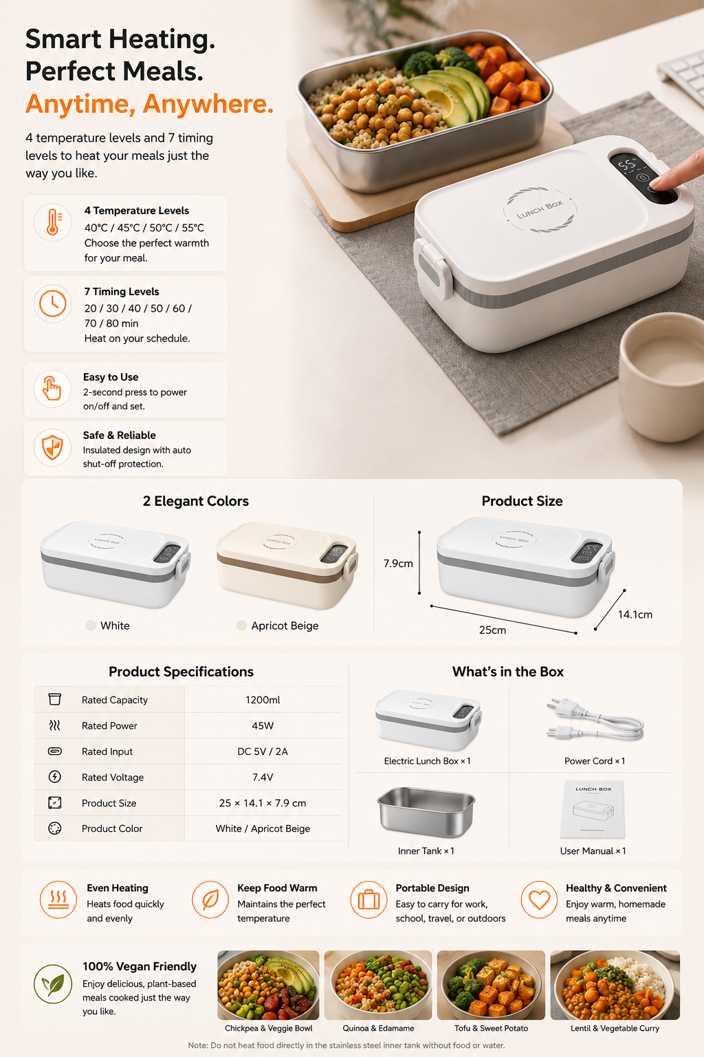 Portable Electric Heating Lunch Box