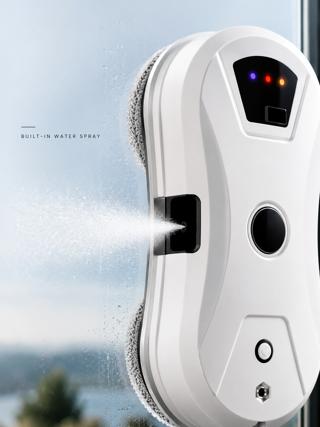Automatic Window Cleaning Robot with Spray