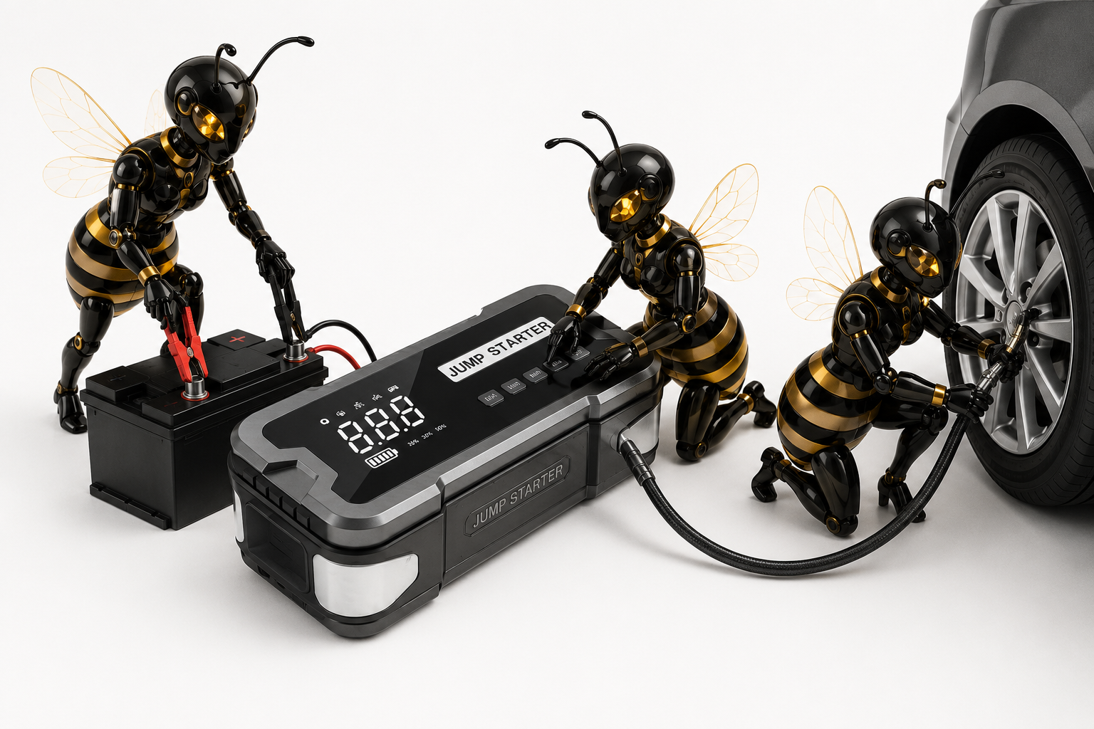 Portable Car Jump Starter & Air Compressor