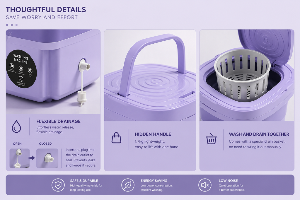 Portable Foldable Mini Washing Machine