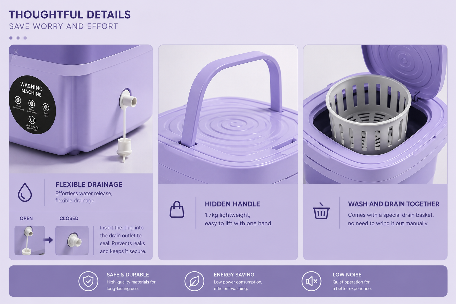 Portable Foldable Mini Washing Machine